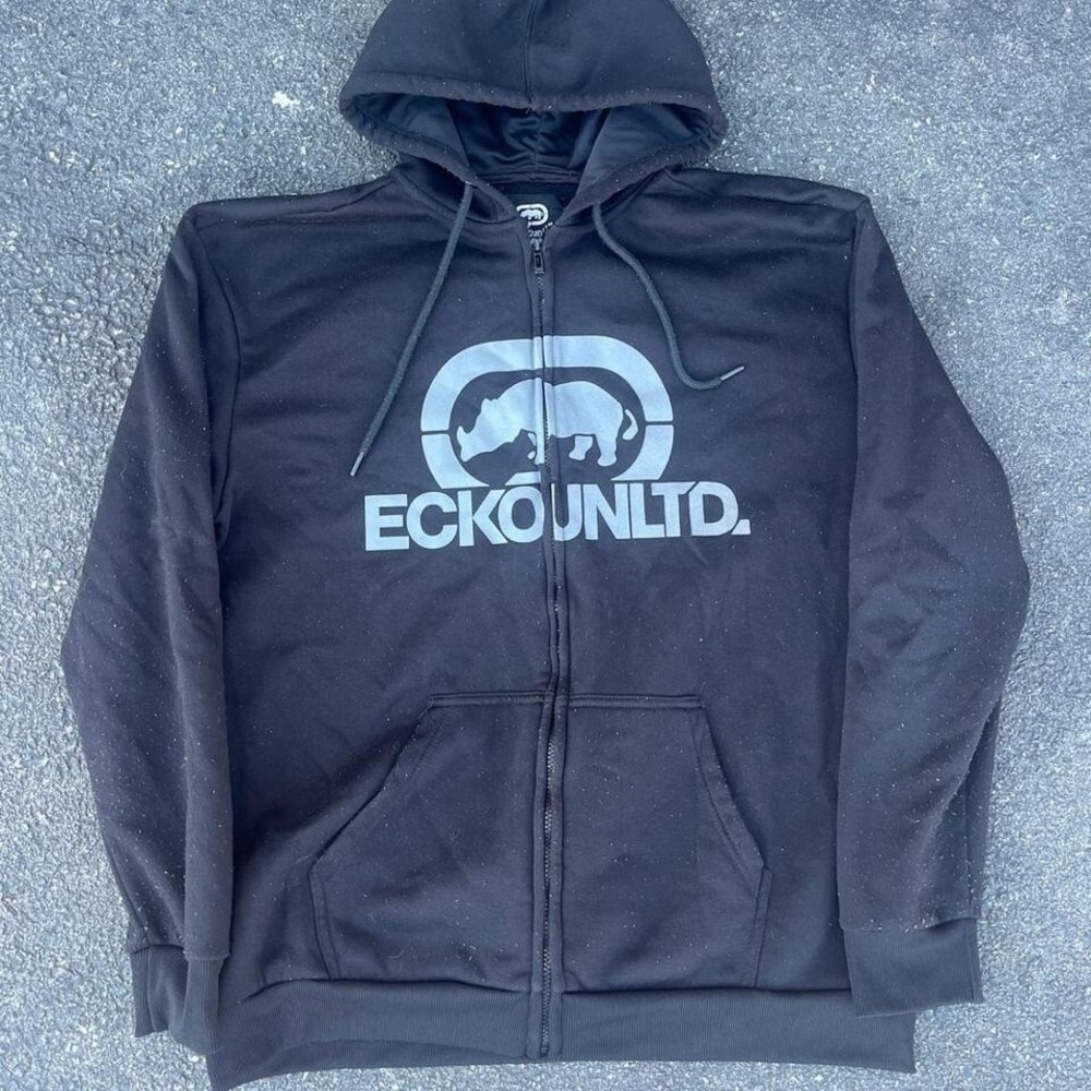 Y2K Ecko Unlimited Zip Up Hoodie size 2XL